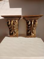 Wandrek (2) - Verguld hout - van grote afmeting