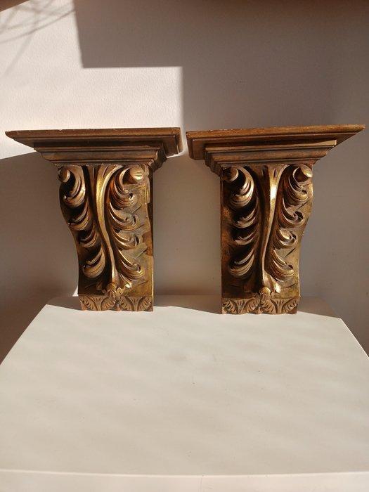 Wandrek (2) - Verguld hout - van grote afmeting, Antiek en Kunst, Antiek | Overige Antiek