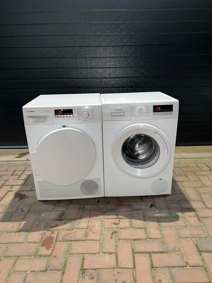 Nette BOSCH 8KG Wasmachine BOSCH 8KG Warmtepompdroger!, Witgoed en Apparatuur, Wasmachines, Minder dan 85 cm, 1200 tot 1600 toeren