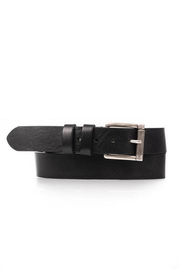 Mooie Italiaanse zwarte leren riem 4 cm breed NIEUW beschikbaar voor biedingen