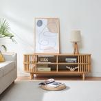 Tv-meubel Jarvenpaa met 4 open vakken 140x40x50 cm naturel [, Verzenden, Nieuw