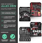 Gereedschapskoffer gevuld - Gereedschapstrolley - 949 delig, Verzenden, Zo goed als nieuw