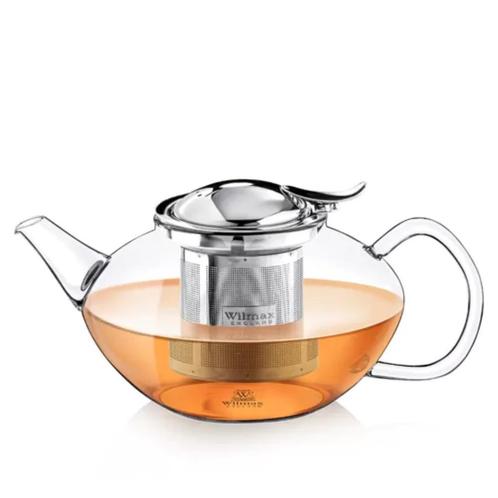 Theepot Borosilicaatglas met RVS filter - 1550 ml, Sport en Fitness, Gezondheidsproducten en Wellness, Nieuw