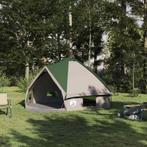 vidaXL Teepee Tent met dak met opslag Groen en Wit 490 x 410, Verzenden, Nieuw