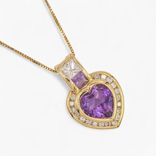 Zonder Minimumprijs - Hanger - 14 karaat Geel goud, HRD -, Sieraden, Tassen en Uiterlijk, Antieke sieraden