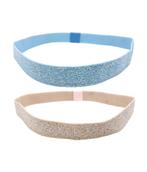 Haarband Sport Elastiek Set – Glitter Blauw & Roze, Nieuw