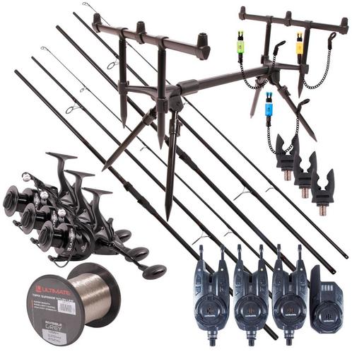 Ultimate Adventure Carp Triple Rod Set, Watersport en Boten, Hengelsport | Algemeen, Nieuw, Verzenden