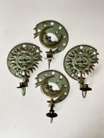 Partylite - Kaars wandlamp (4) - Messing, met groene