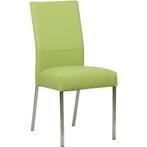 Leren eetkamerstoel Real - Toledo Lime (felgroen) - Poten, Huis en Inrichting, Stoelen, Overige kleuren, Nieuw, Ophalen of Verzenden