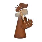 Hekkrukje haanfiguur | Tuindecoratie roestpaalkruk van metaa, Verzenden, Nieuw