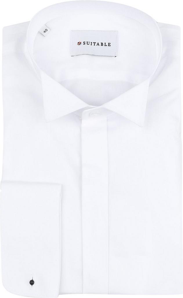 Smoking Overhemd Miami Wit maat 37 Heren, Kleding | Heren, Trouwkleding en Trouwaccessoires, Nieuw, Verzenden