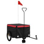 Fietstrailer 45kg | Zwart/Rood - Retourdeal | Bespaar!, Bagagekar, Nieuw, Ophalen of Verzenden, 40 tot 60 kg