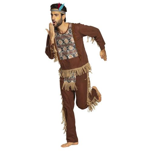 Indianen Kostuum Bruine Beer Man, Kleding | Heren, Carnavalskleding en Feestkleding, Nieuw, Ophalen of Verzenden