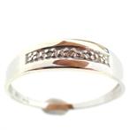 8 Krt. Rijring met diamant (solitair ring, gouden ring), Ophalen of Verzenden, Goud, Met edelsteen