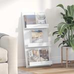 vidaXL Tijdschrift Rek met plank Wit 51 x 11 x 102 cm, Huis en Inrichting, Woonaccessoires | Krantenbakken en Lectuurbakken, Verzenden