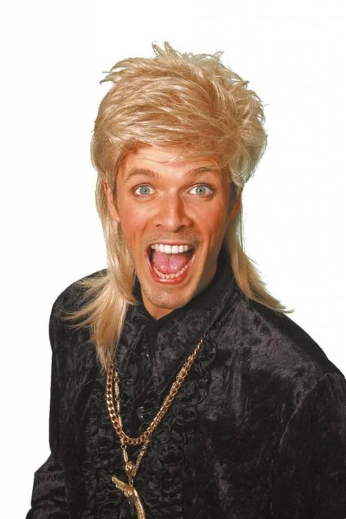 Johnny Tokkie pruik deluxe blond, Kleding | Heren, Carnavalskleding en Feestkleding, Nieuw, Ophalen of Verzenden