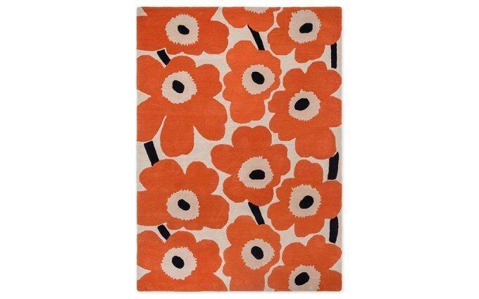 Brink en Campman - Marimekko - Unikko Orange Red -, Huis en Inrichting, Stoffering | Tapijten en Kleden