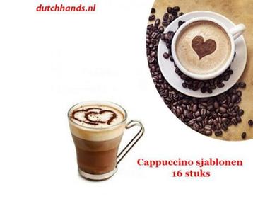 50 Set Indruk Maken met deze Cappuccino Sjablonen 16 Stuks beschikbaar voor biedingen