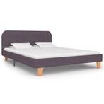 vidaXL Bedframe zonder matras stof taupe 135x190 cm, Verzenden, 190 cm of minder, Overige maten, Stof
