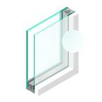 Dubbel glas Figuur Etsglas/Satijnglas 4mm - sp - 33.1, Doe-het-zelf en Verbouw, Glas en Ramen, Ophalen of Verzenden, Nieuw