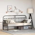 vidaXL Bedframe voor een daybed met hoofdeinde Zwart 80 x, Huis en Inrichting, Verzenden, Nieuw, Zwart, Metaal