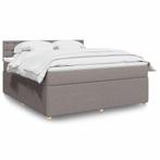 vidaXL Boxspring met matras stof taupe 180x200 cm, Huis en Inrichting, Slaapkamer | Bedden, Eenpersoons, Verzenden, Nieuw, 80 cm