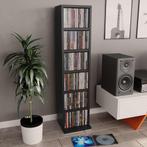 vidaXL Cd-kast 21x20x88 cm bewerkt hout zwart, Huis en Inrichting, Woonaccessoires | Cd- en Dvd-rekken, Verzenden, Nieuw
