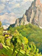 Roberto Borsa (1880-1965) - Paesaggio Montano, Antiek en Kunst, Kunst | Schilderijen | Klassiek