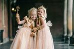 Prinsessenjurk-Goud-Feestjurk-kroon+staf 104,110,116,122,128, Kinderen en Baby's, Kinderkleding | Maat 104, Nieuw, Het Betere Merk