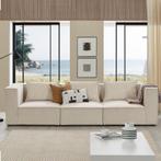 Modulaire Bank / Zitbank Domas M - Beige - Corduroy bekledin, Huis en Inrichting, Banken | Bankstellen, Verzenden, Nieuw