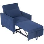 Comfortabele Slaapstoel - Verstelbaar en Stijlvol - Blauw, Ophalen of Verzenden, Nieuw, Blauw