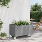 vidaXL Plantenbak met wielen 80x50x54 cm polypropeen, Verzenden, Nieuw, Kunststof