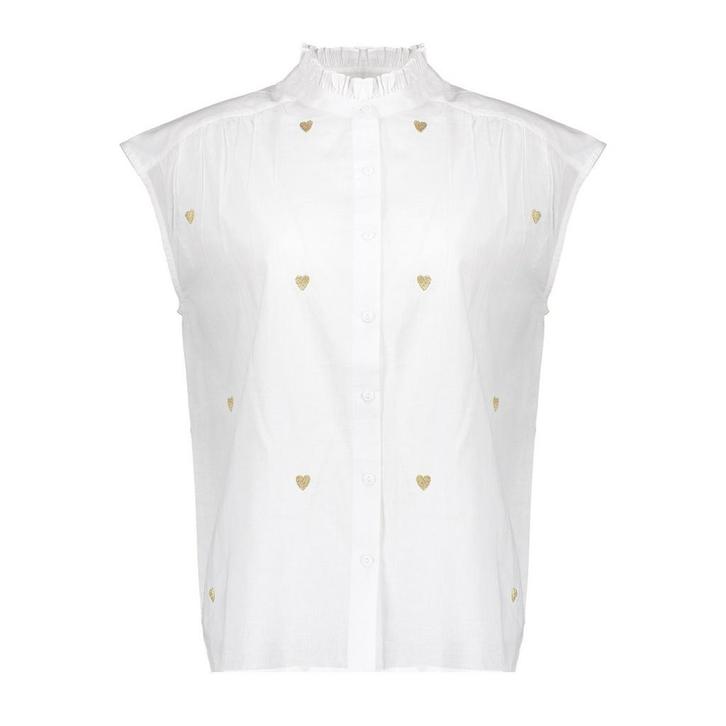 -30% Geisha  Geisha Blouse lurex hearts dessin  maat XL, Kleding | Dames, Blouses en Tunieken, Wit, Nieuw, Verzenden