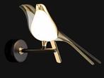 Gouden Vogel Wandlamp – LED Sfeerverlichting Woon-en Slaapka, Huis en Inrichting, Verzenden, Nieuw