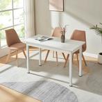 Eettafel Den Haag 120x60x75 cm wit [en.casa], Huis en Inrichting, Tafels | Eettafels, Verzenden, Nieuw