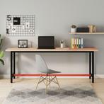 vidaXL Werkbank 200x55x81,5 cm massief beukenhout en metaal, Verzenden, Nieuw