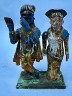 Radha en Krishna - Hout - India - 1920-1930, Antiek en Kunst, Kunst | Niet-Westerse kunst