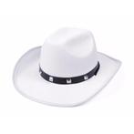 Witte cowboy verkleed hoed met studs - Cowboyhoeden, Nieuw, Verzenden