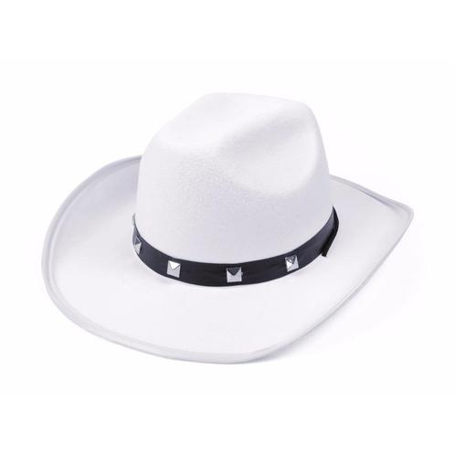 Witte cowboy verkleed hoed met studs - Cowboyhoeden, Hobby en Vrije tijd, Feestartikelen, Verzenden