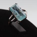 Ring - 14 karaat Witgoud - 5.33ct. tw. Aquamarijn -, Sieraden, Tassen en Uiterlijk, Ringen, Nieuw