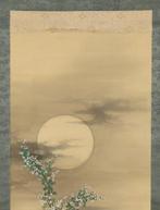 Very fine painting Flowers under moonlight, signed -