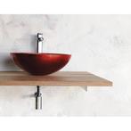 Waskom Sapho Murano Rond 40x14 cm Glas Rood, Ophalen of Verzenden, Nieuw