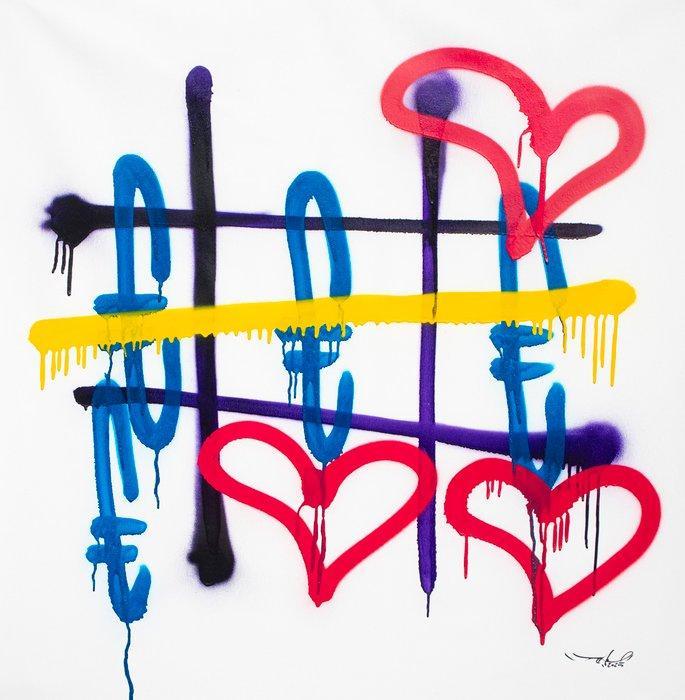 RAM - Money wins the Game - Santorini Classic Blue Style, Antiek en Kunst, Kunst | Schilderijen | Modern