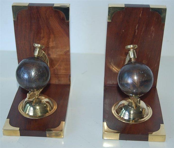 Boekensteunen - Messing, Hout, Antiek en Kunst, Curiosa en Brocante