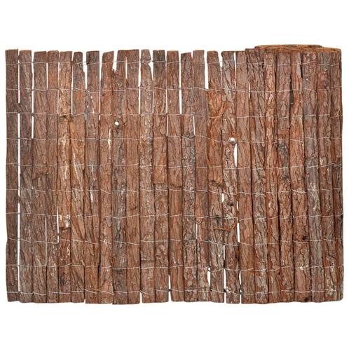 vidaXL Scherm 1000x70 cm schors, Tuin en Terras, Schuttingen, Nieuw, Hout, Verzenden