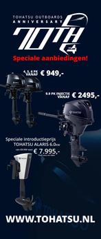 TOHATSU bestaat 70 jaar en viert feest, HOGE kortingen, Ophalen, 5 tot 10 pk, Viertaktmotor, Nieuw