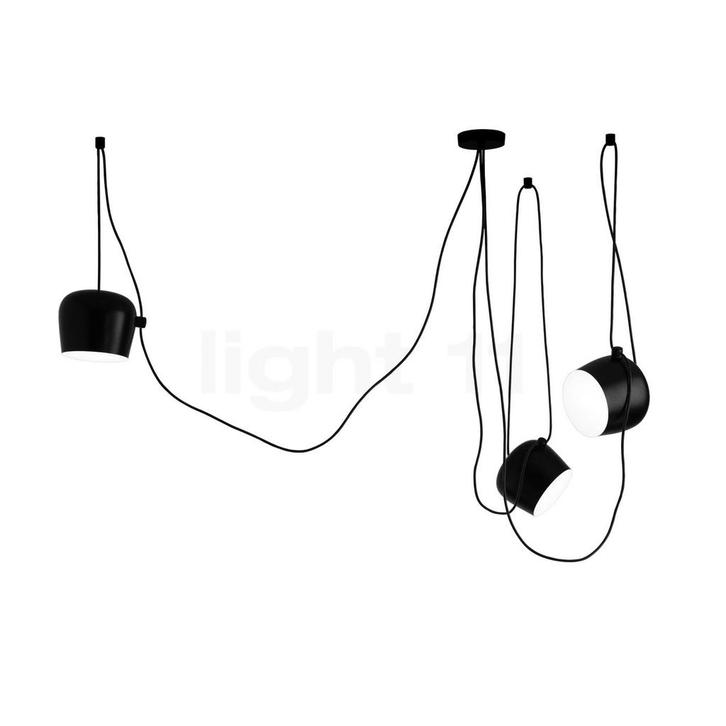 Flos Aim Sospensione LED 3-lichts, zwart (Hanglampen), Huis en Inrichting, Lampen | Hanglampen, Nieuw, Verzenden