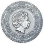 Ghana. 10 Cedis 2021 Hygeia, 2 Oz (.999)