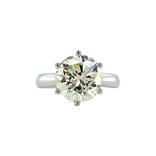 Witgouden solitair ring met diamant 18 krt, Sieraden, Tassen en Uiterlijk, Ringen, Nieuw, Ophalen of Verzenden