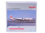 Schaal 1:500 Herpa 510691 Interflug Ilyushin IL-18 Reg. D..., Hobby en Vrije tijd, Modelbouw | Vliegtuigen en Helikopters, Ophalen of Verzenden